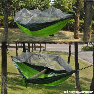 2 Person Travel Outdoor Camping Tent Ultralight Hanging Hammock Bed With Mosquito Net Portable Parachute Cloth Hammock 569951544